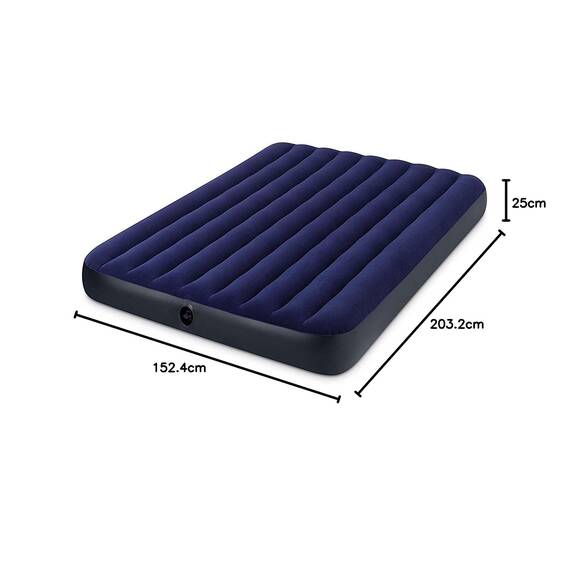Intex 68759 Classic Downy Luftbett - Queen - 152 x 203 x 22 cm - Blau