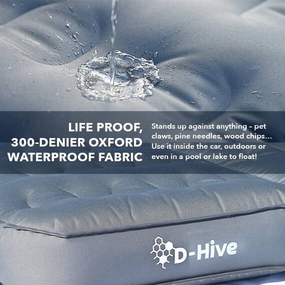 D-Hive Verkürzte Länge – unschlagbare Haltbarkeit, SUV-Luftmatratze für Auto-Camping, strapazierfähiges, extra dickes 300D-Oxford-Gewebe, schneller und einfacher Aufbau mit elektrischer Pumpe