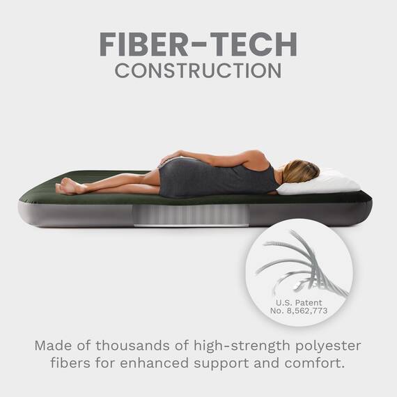 Intex 64109E Dura-Beam Standard Prestige Luftmatratze: Fiber-Tech – Queen-Size-Größe – 25,4 cm Betthöhe – 272,2 kg Tragkraft – Pumpe separat erhältlich