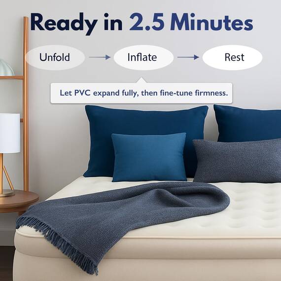 King Koil Luxuriöse California King Luftmatratze mit integrierter Pumpe für Zuhause, Camping und Gäste – 50,8 cm große aufblasbare Luftmatratze für Doppelbett, hoch verstellbar, langlebig,