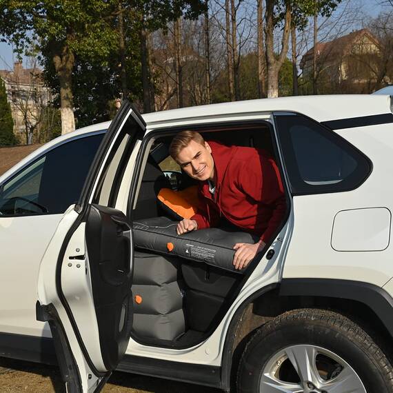 D-Hive Verkürzte Länge – unschlagbare Haltbarkeit, SUV-Luftmatratze für Auto-Camping, strapazierfähiges, extra dickes 300D-Oxford-Gewebe, schneller und einfacher Aufbau mit elektrischer Pumpe