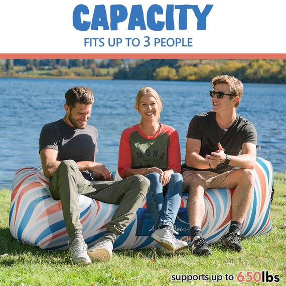 AlphaBeing Aufblasbare Liege - Perfektes Luftsofa für Camping, Wandern - Ideale Aufblasbare Couch für Camping und Festivals - Perfekter Aufblasbarer Strandkorb für Erwachsene