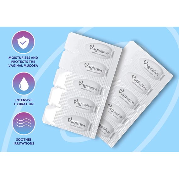 Vagisalve Vaginalzäpfchen | Vaginale Feuchtigkeitscreme | Schnelle und langanhaltende Linderung von vaginaler Trockenheit und Beschwerden | Lindert Reizungen | 7 stück (Pack of 1, 7, stück)