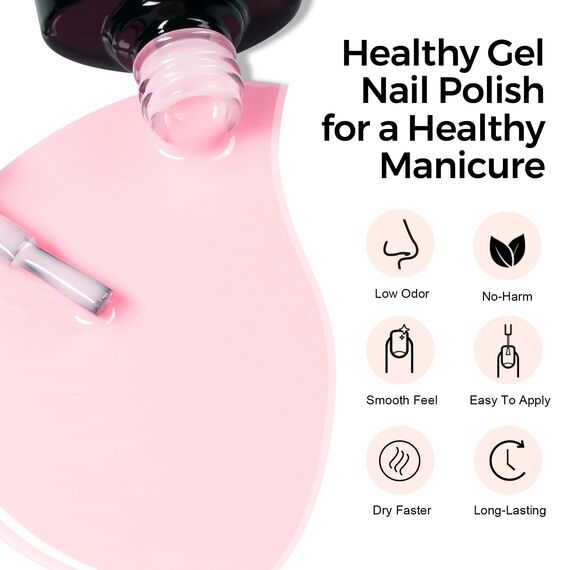 TOMICCA UV Nagellack Set, 4 Farben Milchig Weiß, Rosa Gel Nagellack Für UV Lampe Soak-Off UV/LED für Nagelstudio & DIY Home, 8ML