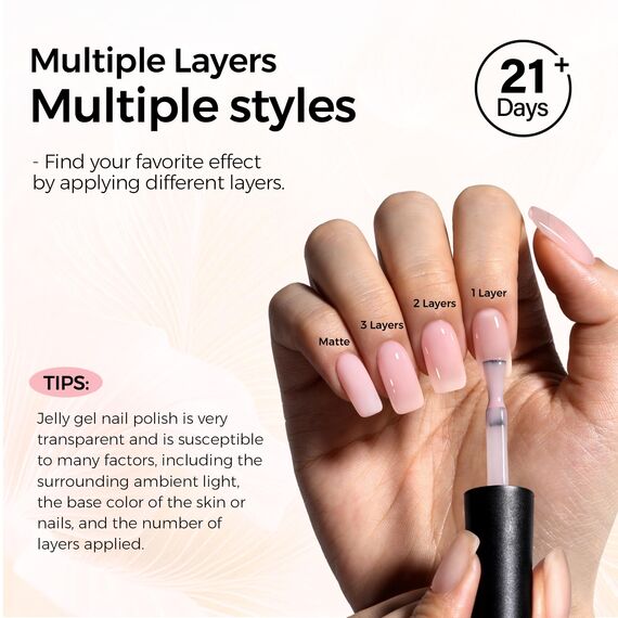 TOMICCA UV Nagellack Set, 4 Farben Milchig Weiß, Rosa Gel Nagellack Für UV Lampe Soak-Off UV/LED für Nagelstudio & DIY Home, 8ML