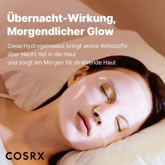 COSRX Pink Peptide Collagen Lifting Glow Hydrogel Gesichtsmasken Hautpflege 3 Stück, Kollagen Gesichtsmaske, Reise-Essentials, Overnight Gesichtsmaske für straffende Pflege, Korean Skincare