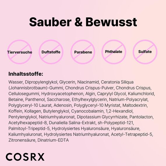 COSRX Pink Peptide Collagen Lifting Glow Hydrogel Gesichtsmasken Hautpflege 3 Stück, Kollagen Gesichtsmaske, Reise-Essentials, Overnight Gesichtsmaske für straffende Pflege, Korean Skincare