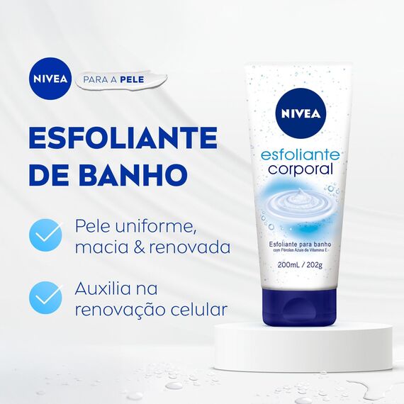 NIVEA Creme Peeling (200 ml), pflegendes Körperpeeling mit feinen Peelingpartikeln und Vitamin E, Body Scrub für ein geglättetes und gepflegtes Hautgefühl