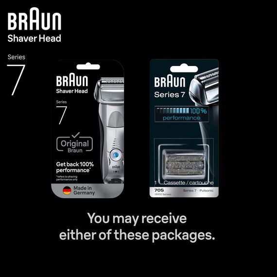 Braun Series 7 70S Scherkopfersatz für Elektrorasierer, Silber