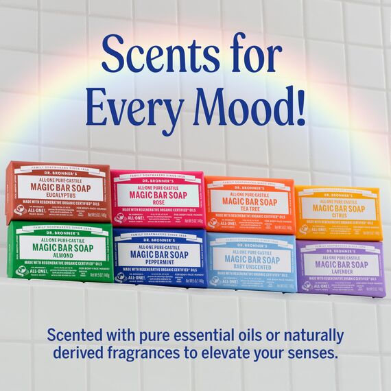 Dr. Bronner's Bio Lavendel Pure Castile Bar Seife, 2er Pack (2 x 140 g)