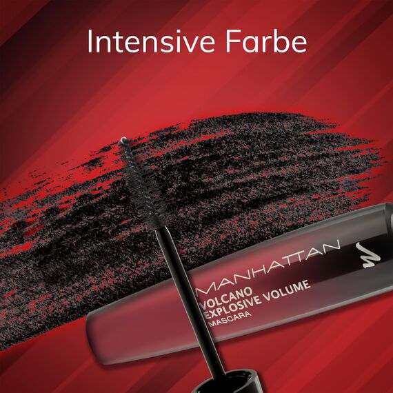 Manhattan Volcano Mascara, Wimperntusche für unschlagbares Volumen und maximale Farb-Definition der Wimpern, Farbe Black 1010N, 1 x 10ml