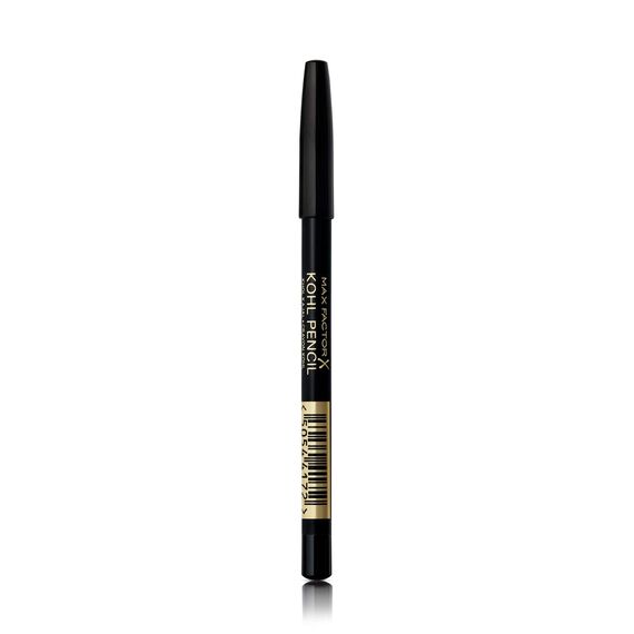 Max Factor Kohl Eyeliner, 20 schwarze, leicht zu verblendende Formel, perfekt für Smokey Eyes Make-up, 4 g (1er Pack)