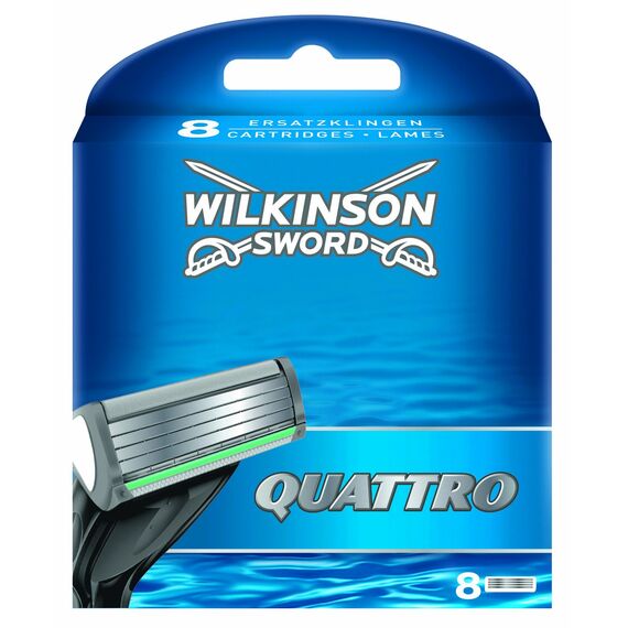 Wilkinson Sword Quattro Klingen, 8 Stück