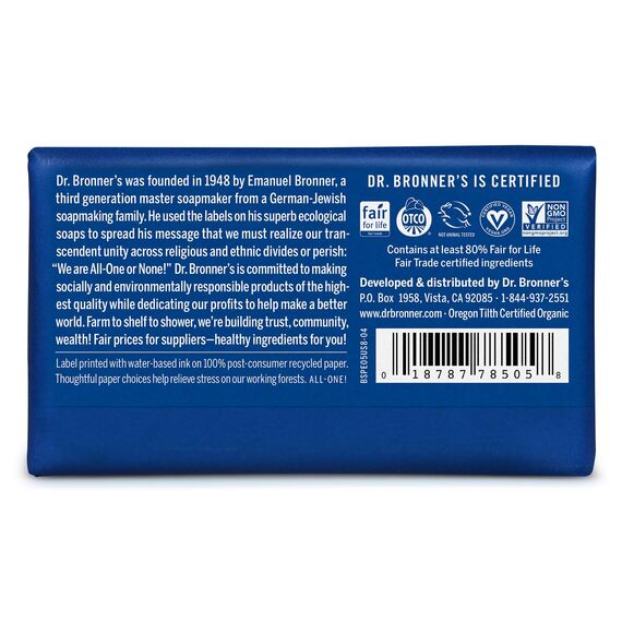 Dr. Bronners Bar Peppermint 140 gram (Seife)