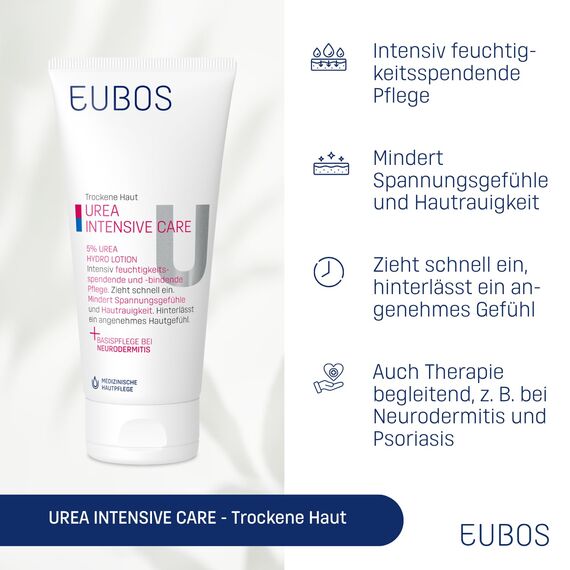 EUBOS UREA INTENSIVE CARE | Hydro Lotion 5% | Für trockene Haut | Vegan | 200ml
