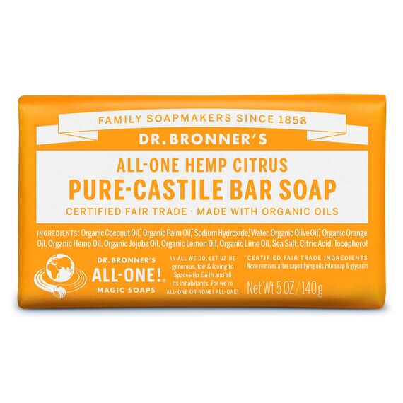 Dr. Bronner's Citrus Bar Seife aus biologischen Inhaltsstoffen 140 g