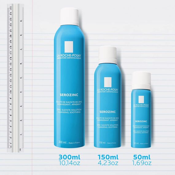 La Roche Posay Serozinc, Anti-Glanz-Spray, Sofort hautmattierend und -beruhigend, Für fettige und zu Unreinheiten neigende Haut, Porenverfeinerndes Gesichtsspray, 150 ml