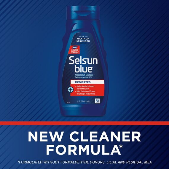 Selsun Blue Medicated Maximum Strength Schuppen-Shampoo, 11 oz