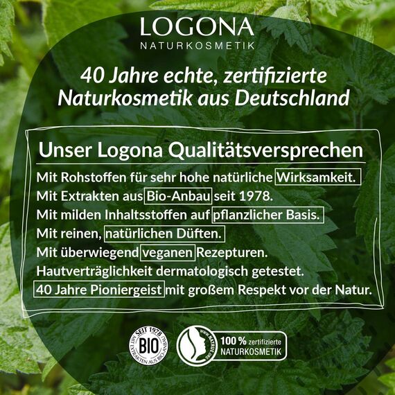 LOGONA Naturkosmetik Vitalisierendes Shampoo für natürlich kräftiges Haar, Geeignet für energieloses, dünner werdendes Haar, Age Energy Haarshampoo mit veganer Formel aus Bio Coffein, 1 x 250 ml