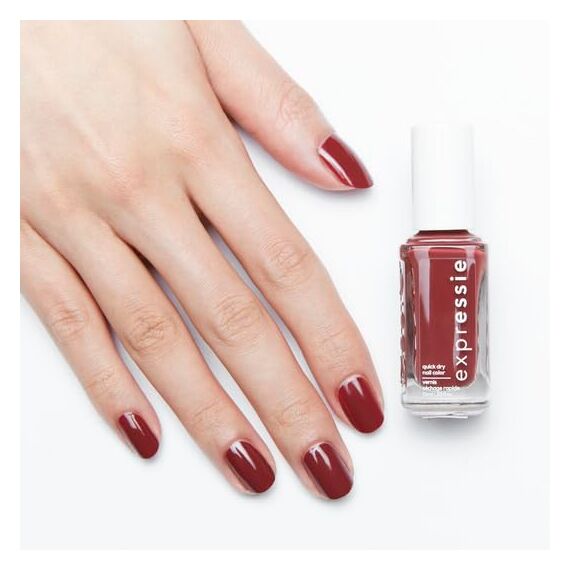 Essie Schnelltrocknender Nagellack „expressie“, Nr. 195 notifications on, Rot, Vegane Formel, 10 ml