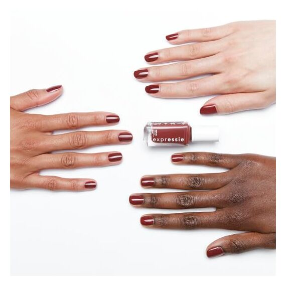 Essie Schnelltrocknender Nagellack „expressie“, Nr. 195 notifications on, Rot, Vegane Formel, 10 ml
