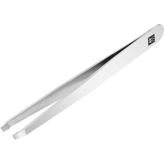 Zwilling Classic Inox schräge Pinzette Augenbrauen Haarentfernung rostfreier Edelstahl mattiert, 90 mm