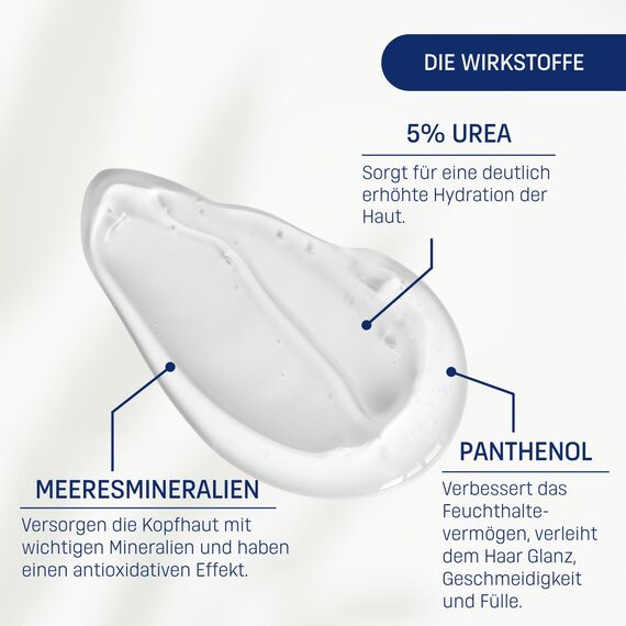 Eubos | 5% UREA Shampoo | 200ml | für trockene Haut | Hautvertäglichkeit dermatologisch bestätigt | Verbesserung Hydratationsfähigkeit der Haut | Spezial-Pflegecreme