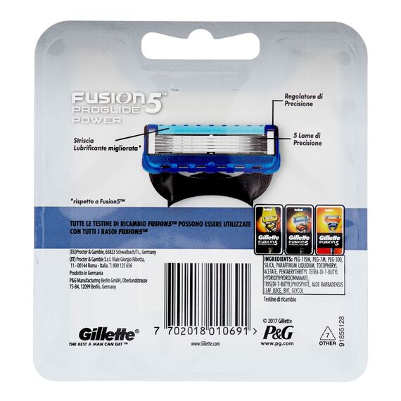 Gillette Fusion ProGlide Power Klingen, 4 Stück