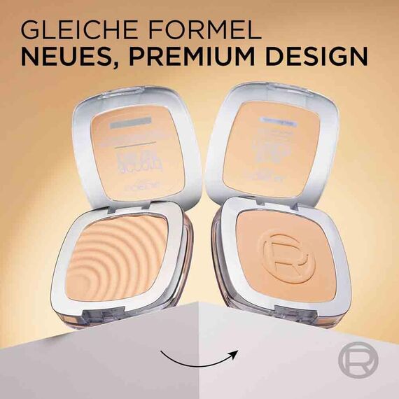 L'Oréal Paris Puder Make up, Mattierendes Kompaktpuder mit LSF 8, Inkl. Spiegel und Schwamm, True Match Puder, Nr. 5.D, 9 g