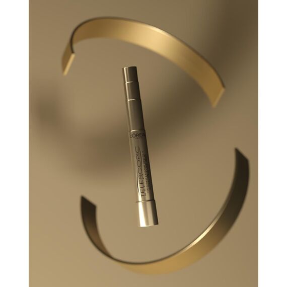 L'Oréal Paris Schwarze Wimperntusche für präzise getrennte Wimpern mit teleskopischer Länge, False Lash Telescopic Gold Mascara, Schwarz, 1 x 8 ml