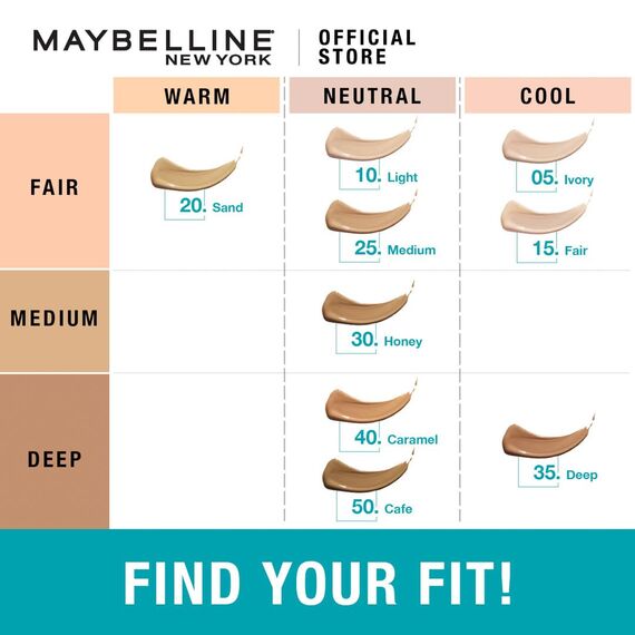 Maybelline New York Abdeckstift, Fit Me! Concealer, Für makellose Haut, Alle Hauttypen, Nr. 25 Medium, 6,8 ml