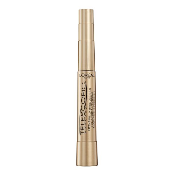 L'Oréal Paris Schwarze Wimperntusche für präzise getrennte Wimpern mit teleskopischer Länge, False Lash Telescopic Gold Mascara, Schwarz, 1 x 8 ml