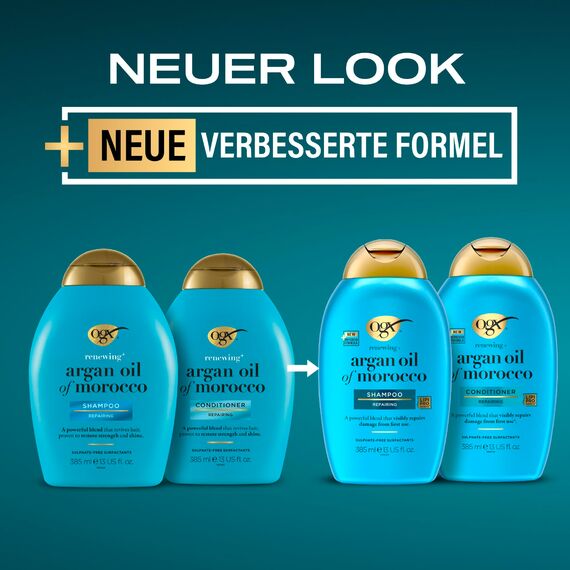 OGX Renewing + Argan Oil of Morocco Conditioner (385 ml), regenerierende Haarspülung mit marokkanischem Arganöl, Haarpflege Spülung, sulfatfrei