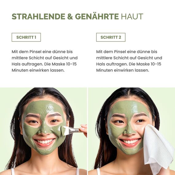 PLANTIFIQUE Koreanische Gesichtsmaske mit Avocado, Fango & Superfoods 100g - Tonerde Maske Körper und Gesicht Anti Pickel Poren Mitesserentferner - Korean Clay Face & Body Mask