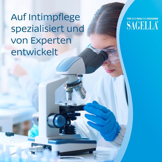 SAGELLA pH 3,5 – DAILY WELL-BEING: Intimwaschlotion mit Milchsäure und Salbei-Extrakt für die tägliche Intimpflege, 100 ml