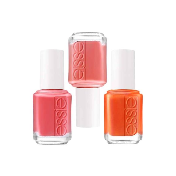 essie Nagellack Gel Effekt schillerndes Orange ohne UV braziliant Nr. 69 / Ultra deckender Farblack in cremigem Korall mit Glitzerpartikeln 1 x 13,5 ml