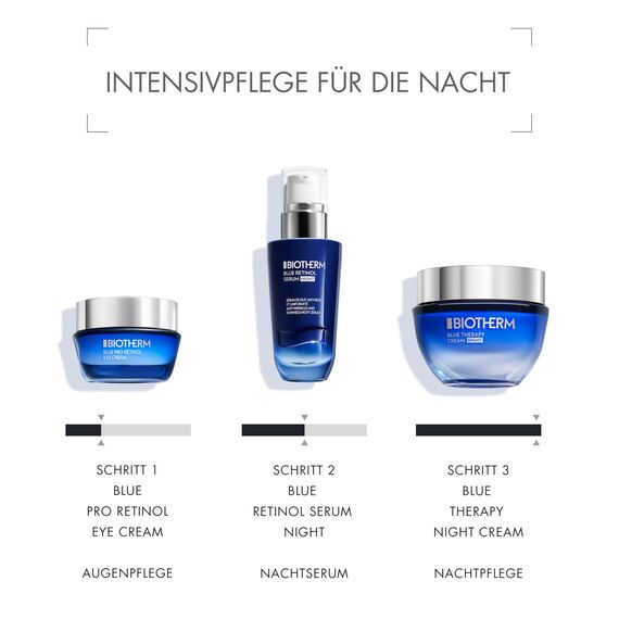 Biotherm Blue Therapy Night Cream, regenerierende Anti Falten Creme für die Nacht, Nachtcreme mit Algenextrakt, feuchtigkeitsspendende Anti Aging Nachtpflege für ein gestrafftes Hautbild, 50 ml