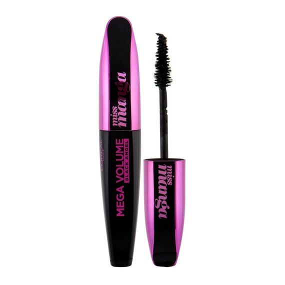 L'Oréal Paris Mega Volume Miss Manga Black Angel Mascara, schwarz - Wimperntusche für atemberaubendes Manga Volumen in tiefschwarz - 1er Pack (1 x 8,5 ml)