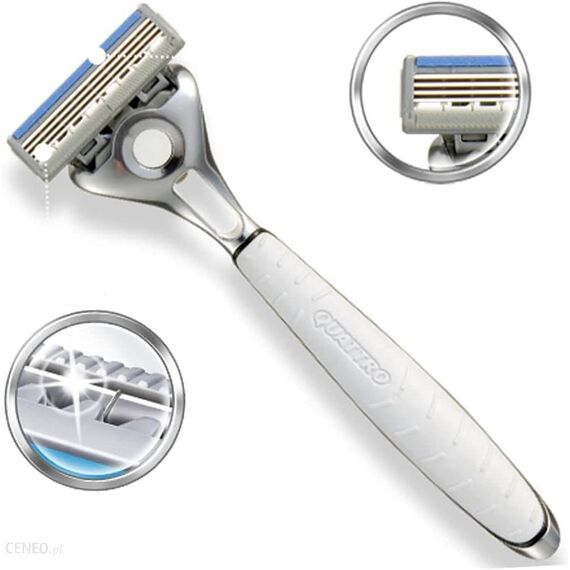 Wilkinson Sword Quattro Titanium Sensitive Rasierklingen für Herren Rasierer, 8 St