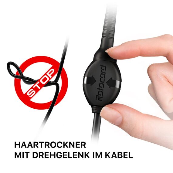 Valera, Swiss Silent Jet Light 7500, professioneller Haartrockner, Föhn mit leistungsstarkem Motor PM-Pro, 3 Temperaturstufen, Ionen-Generator, verdrehsicheres Super-Flex-Kabel, 2000 W, schwarz