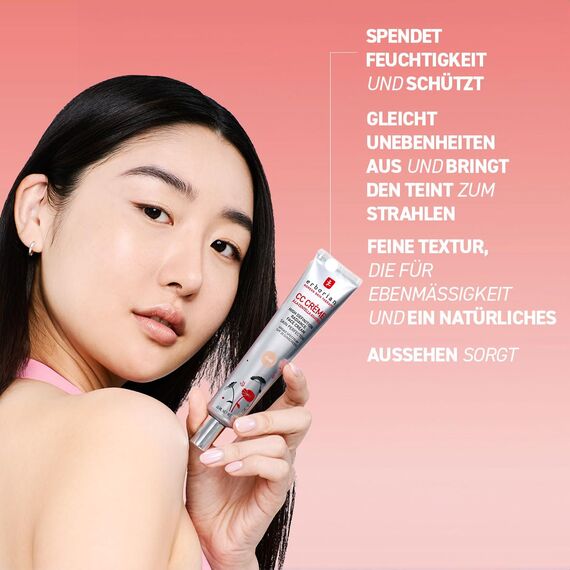 Erborian CC Cream - Getönte Gesichtscreme mit Centella Asiatica - Gesichtspflege aus Korea - Strahlender Teint & Feuchtigkeit LSF 25 - Doré 45 ml