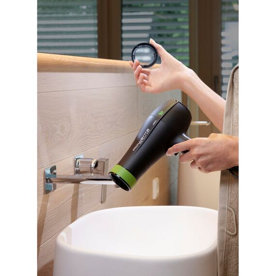 Rowenta CV6030 Haartrockner Eco Intelligence Instant Dry | Luftstrom-Booster (Wackeldüse) für breit gefächerten Luftstrom | 1500 W | 3 Temperaturen | 2 Geschwindigkeiten | Kaltstufe, Schwarz