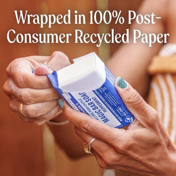 Dr. Bronner's Bio-Pfefferminz-Riegelseife, rein, 2er Pack (2 x 140 g)