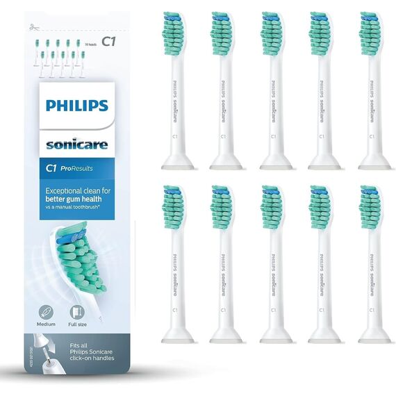 Philips Sonicare Original ProResults Standard Schallzahnbürstenköpfe - 8er-Pack in Weiß (Modell HX6018/07)