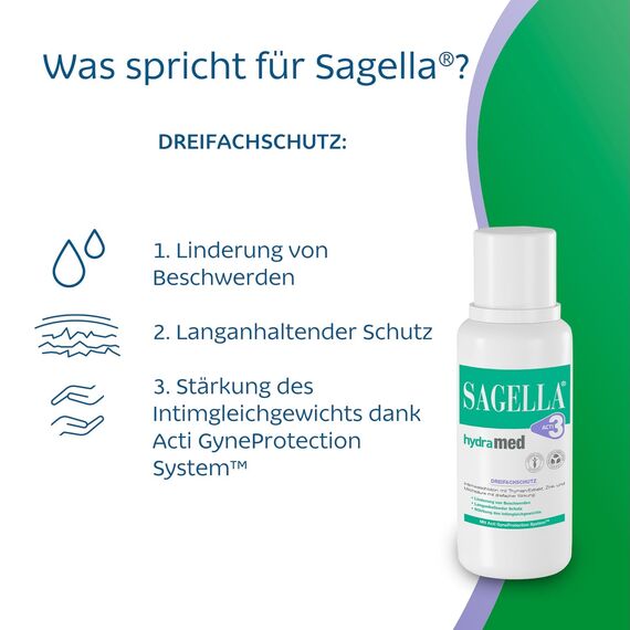 Sagella® Hydramed Intimwaschlotion, für Frauen in allen Lebensphasen mit erhöhtem Infektionsrisiko 100 ml