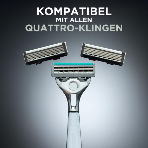 Wilkinson Sword Quattro Titanium Rasierklingen mit Herren Rasierer (sortiert Edition nicht wählbar) 8 St