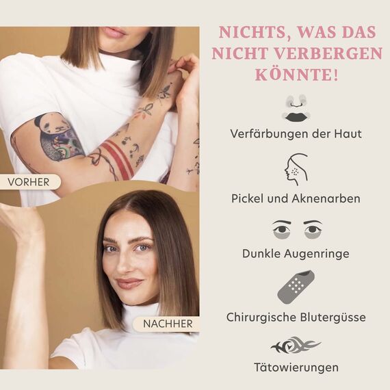 Dermacol Make-up Cover – stark deckende, wasserfeste Foundation mit LSF 30, Hellbeige-Aprikose 207, 30 g