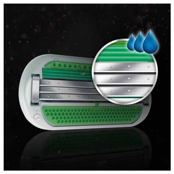 Gillette Body Herren, 4 Rasierklingen mit 3-fach Klinge