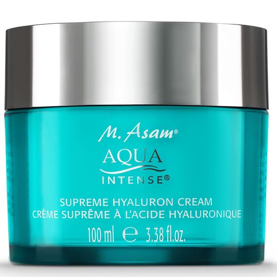 M. Asam AQUA INTENSE Supreme Hyaluron Cream (100 ml) – Parfümfreie Feuchtigkeitscreme mit Hyaluron, 120h Feuchtigkeitskomplex, Anti-Falten-Effekt, leichte Textur