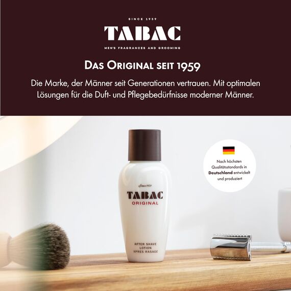 Tabac® Original I After Shave Lotion - Original Seit 1959 - belebt, kühlt und erfrischt - für beanspruchte Männerhaut I 300ml Splash